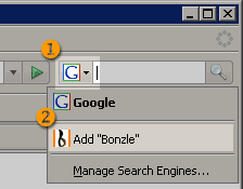 adding bonzle search to Firefox SearchBar
