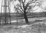 Picture relating to Molonglo River - titled 'Driving piles for Lennox Crossing low level bridge over the Molonglo River'