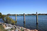 Picture relating to Port Macquarie - titled 'Hastings River at Settlement Point ferry'