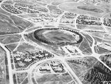 Picture relating to Manuka - titled 'Ariel View. Manuka oval, Manuka Swimming Pool and Manuka.'