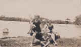 Picture relating to Gold Coast - titled 'Gold Coast, Family at Currumbin Creek - Gold Coast - 1920's'