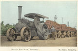 Picture relating to Bundaberg - titled 'Steam engine with wagons loaded with bags of sugar attached, Bundaberg, ca. 1914'