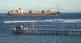 Picture relating to Point Lonsdale - titled 'Container Ship 'Maxine' passing Point Lonsdale'