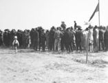 Picture relating to Canberra - titled 'Presentation of Royal Humane Society's Medal to W E Johnson by Sir John Butters at Highland gathering - published in Canberra Community News, March 1927.'