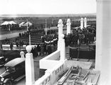 Picture relating to Parliament House - titled 'Royal Visit, May 1927- Front of Old Parliament House during rehearsal.'