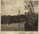 Picture relating to Ingham - titled 'Sugar mill under construction at Gairlock Plantation, Ingham, ca. 1881'