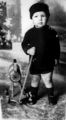 Picture relating to Queensland - titled 'Mathew Howie with his toy wooden horse, ca.1918'