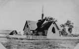 Picture relating to Warwick - titled 'St. Mark's Church of England under construction, Warwick, ca. 1868'